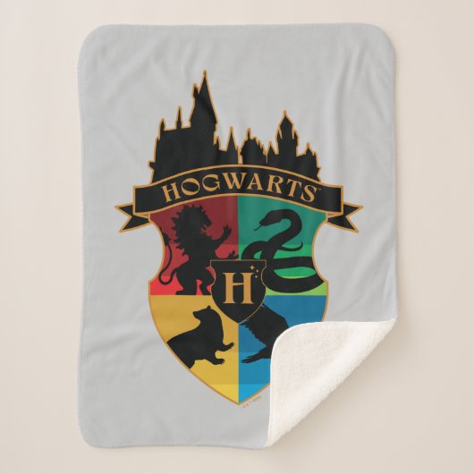Couverture Sherpa HoGWARTS™ Castle Crest House Insigne de fierté (Devant)