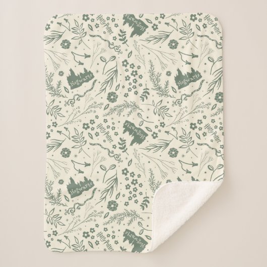 Couverture Sherpa HOGWARTS™ Herbologie Motif magique (Devant)