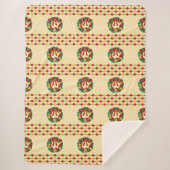 Couverture Sherpa Holiday Wreath Knit (Devant)