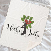 Couverture Sherpa Holly Jolly Cute Funny Penguin Noël