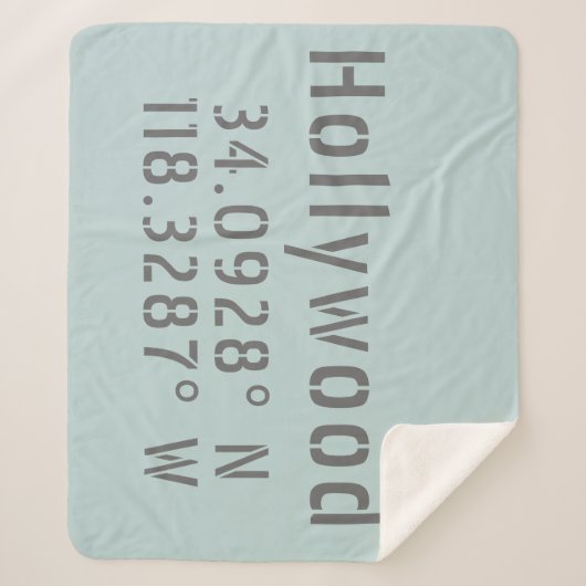 Couverture Sherpa Hollywood Latitude Longitude (Devant)