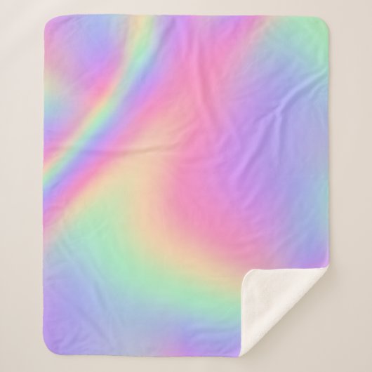 Couverture Sherpa holographie pastel perle (Devant)