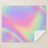 Couverture Sherpa holographie pastel perle (Devant (Horizontal))