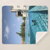 Couverture Sherpa Homme en piscine le matin (Devant (Horizontal))