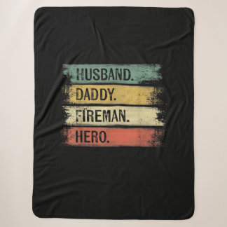 Couverture Sherpa Homme Mari Daddy Fireman Hero Pompier