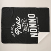 Couverture Sherpa Hommes 100% Pure Super Nonno Cadeau (Devant (Horizontal))