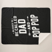 Couverture Sherpa Hommes bénis d'être appelé papa et Pères Pop-Pop (Devant (Horizontal))