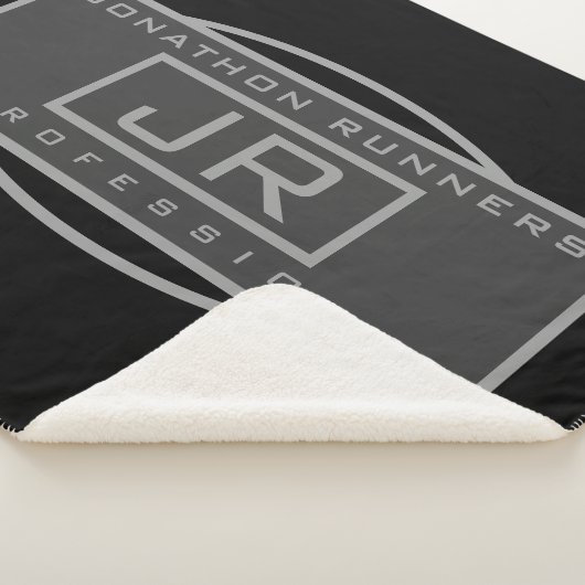 Couverture Sherpa Hommes Sportif Géométrique gris foncé et noir (3/4)