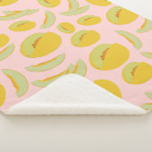 Couverture Sherpa Honeydew Melons Motif de fruits (3/4)