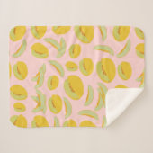 Couverture Sherpa Honeydew Melons Motif de fruits (Devant (Horizontal))