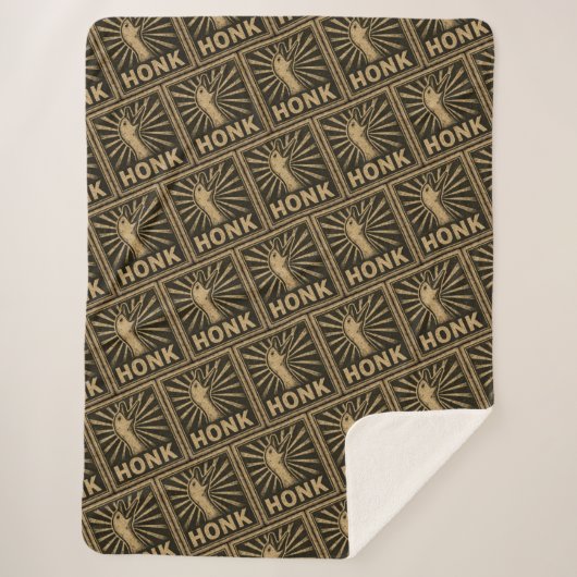 Couverture Sherpa Honk Goose Funny Duck Chicken Mème (Devant)