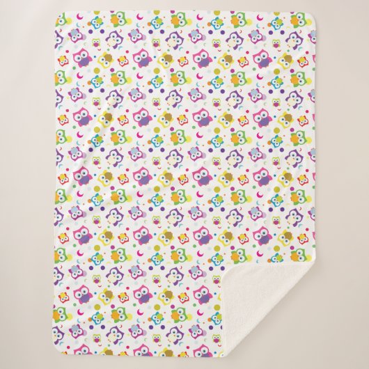Couverture Sherpa Hoot Owl Faune Forêt Nature Whimsical (Devant)