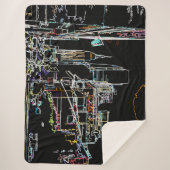 Couverture Sherpa Horizon coloré à Manhattan (Devant)