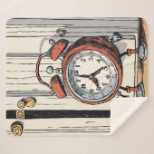 Couverture Sherpa Horloge d'alarme pivotante - Porte Whimsical (Devant (Horizontal))