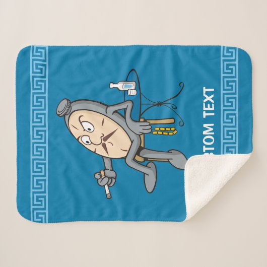 Couverture Sherpa Horloge détendue (Devant (Horizontal))