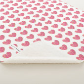 Couverture Sherpa Hot Pink and Golden effect Elegant Heart (3/4)