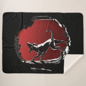 Couverture Sherpa Hound Dog Art Blanket Chasse Chien Sherpa Blanket (Devant (Horizontal))