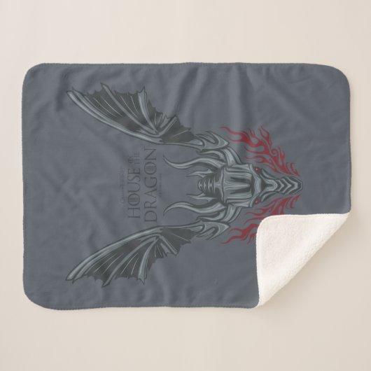 Couverture Sherpa HOUSE of the Dragon | Fire-Breathing Dragon Head (Devant (Horizontal))