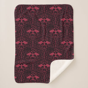 Couverture Sherpa HOUSE OF THE DRAGON   Red Dragon Filigree Pattern