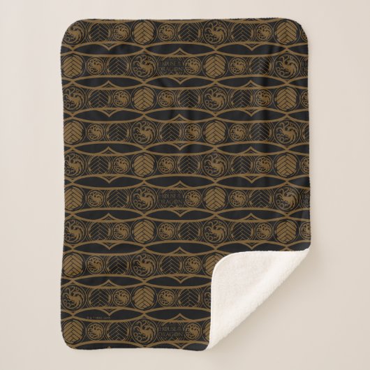 Couverture Sherpa HOUSE of the Dragon | Targaryen Stripe Pattern (Devant)