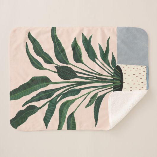 Couverture Sherpa Houseplant (Devant (Horizontal))