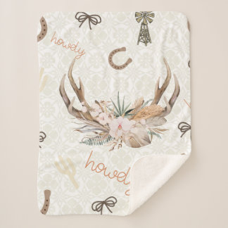 Couverture Sherpa Howdy Western Blanket