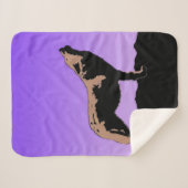 Couverture Sherpa Howling Wolf at Sunset - Art faunique original (Devant (Horizontal))