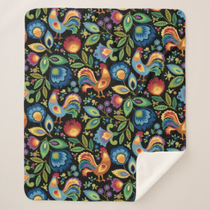 Couverture Sherpa Huîtres folkloriques polonaises Sherpa Blanket