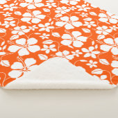 COUVERTURE SHERPA HULA HAÏIENNE (HIBISCUS) ORANGE (3/4)