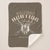 Couverture Sherpa Hunter NAME personnalisé Deer Rifle Hunter Club de (Devant)