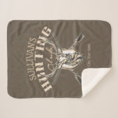 Couverture Sherpa Hunter NAME personnalisé Deer Rifle Hunter Club de (Devant (Horizontal))
