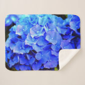 Couverture Sherpa Hydrangea Blues (Devant (Horizontal))