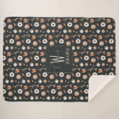 Couverture Sherpa Hygge d'automne confortable Monogramme Motif illus (Devant (Horizontal))