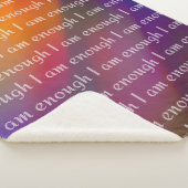 Couverture Sherpa I Am Enough Rainbow Affirmation Pattern Design (3/4)
