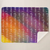 Couverture Sherpa I Am Enough Rainbow Affirmation Pattern Design (Devant (Horizontal))