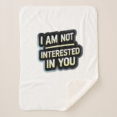 Couverture Sherpa I Am Not Interested In You Text – Bold Attitude (Devant)