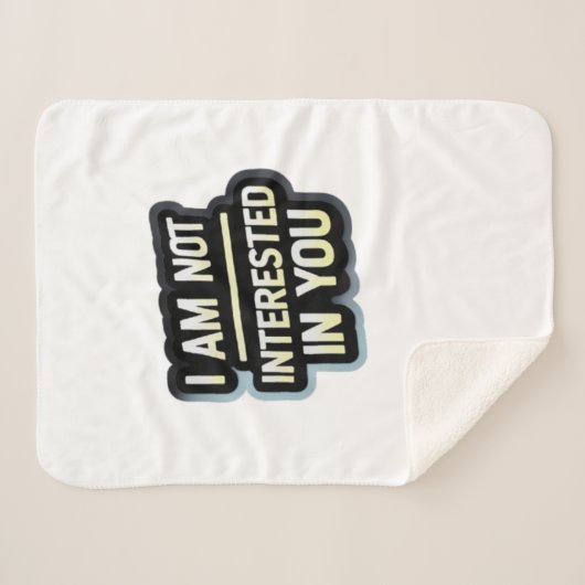 Couverture Sherpa I Am Not Interested In You Text – Bold Attitude  (Devant (Horizontal))