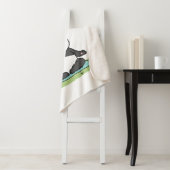 Couverture Sherpa “I Bend So I Don’t Break” panda design (En situation)