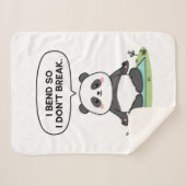 Couverture Sherpa “I Bend So I Don’t Break” panda design (Devant (Horizontal))