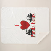 Couverture Sherpa I Heart Panda Bears (Devant (Horizontal))