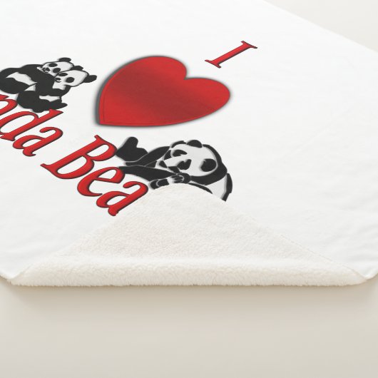 Couverture Sherpa I Heart Panda Bears (3/4)