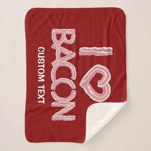 Couverture Sherpa I Love Bacon (Devant)