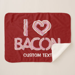 Couverture Sherpa I Love Bacon