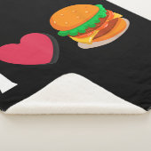 Couverture Sherpa I Love Burger Cheeseburger Manger malsain (3/4)
