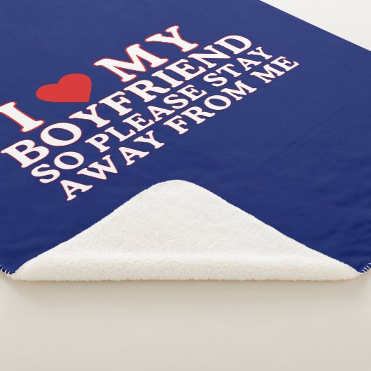 Couverture Sherpa I Love My Boyfriend Saint Valentin (3/4)