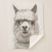 Couverture Sherpa I Love Naps Llama Sherpa Baby Blanket (Devant)