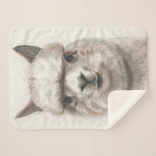 Couverture Sherpa I Love Naps Llama Sherpa Baby Blanket (Devant (Horizontal))
