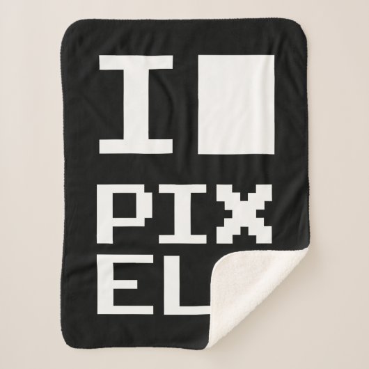 Couverture Sherpa I Love Pixels, design geek, art des pixels (Devant)