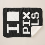 Couverture Sherpa I Love Pixels, design geek, art des pixels (Devant (Horizontal))