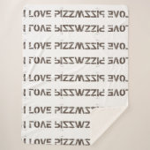 COUVERTURE SHERPA I LOVE PIZZA (Devant)